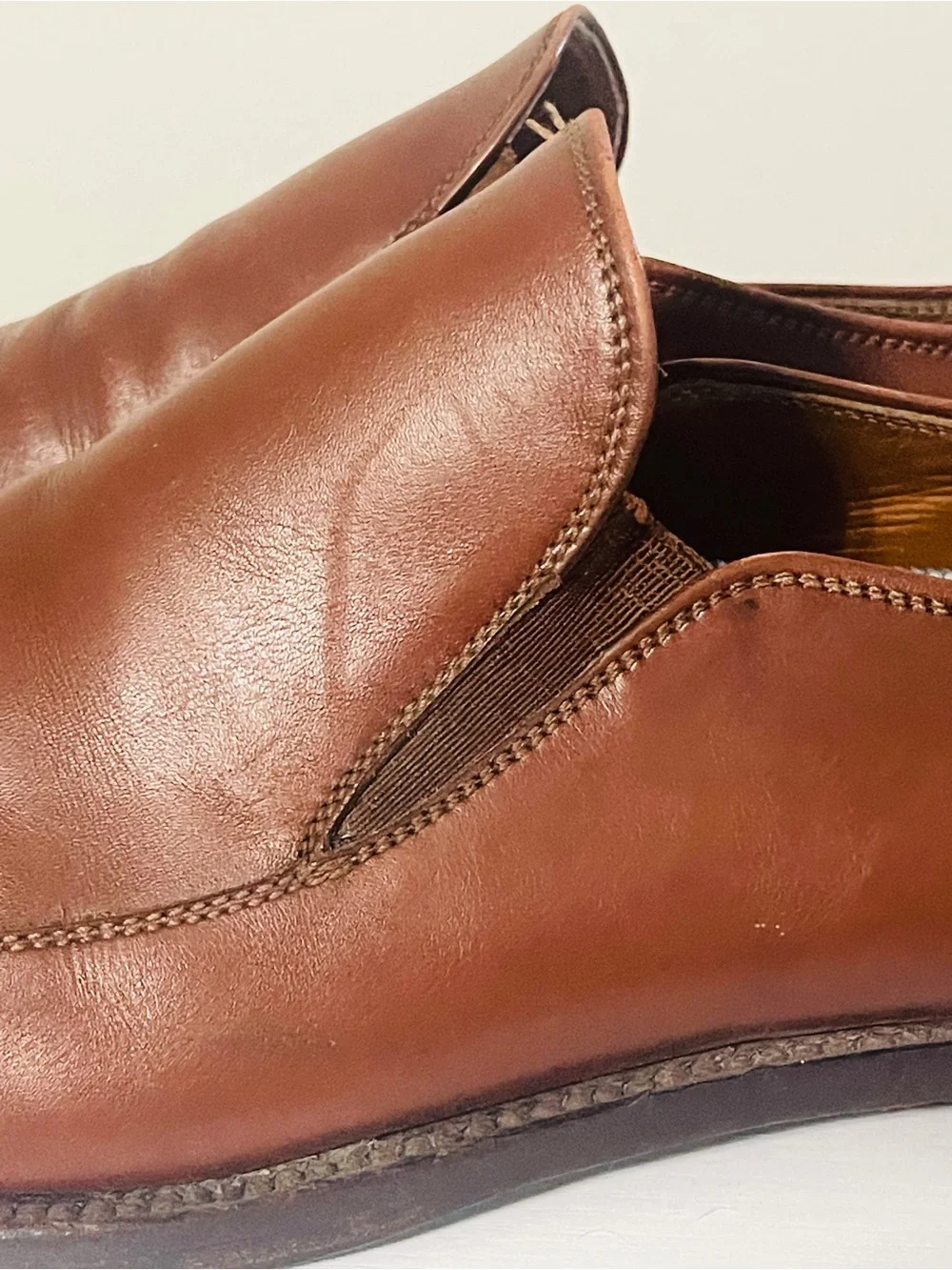 Bastianelli For Barneys New York Italian Leather Dress Shoes Sz 11 Brown Slip On